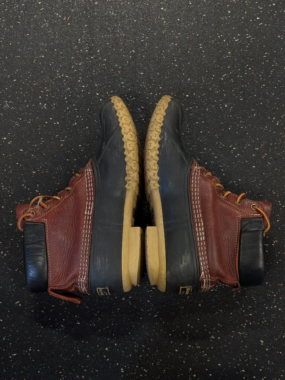 Bean Boots by LL Bean Waterproof Duck Boots Shoes Mens Size 8 Brown Lace Up
